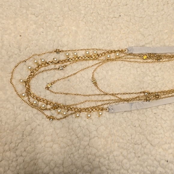 NWOT Loft 5 Layer Gold Necklace - Picture 2 of 4